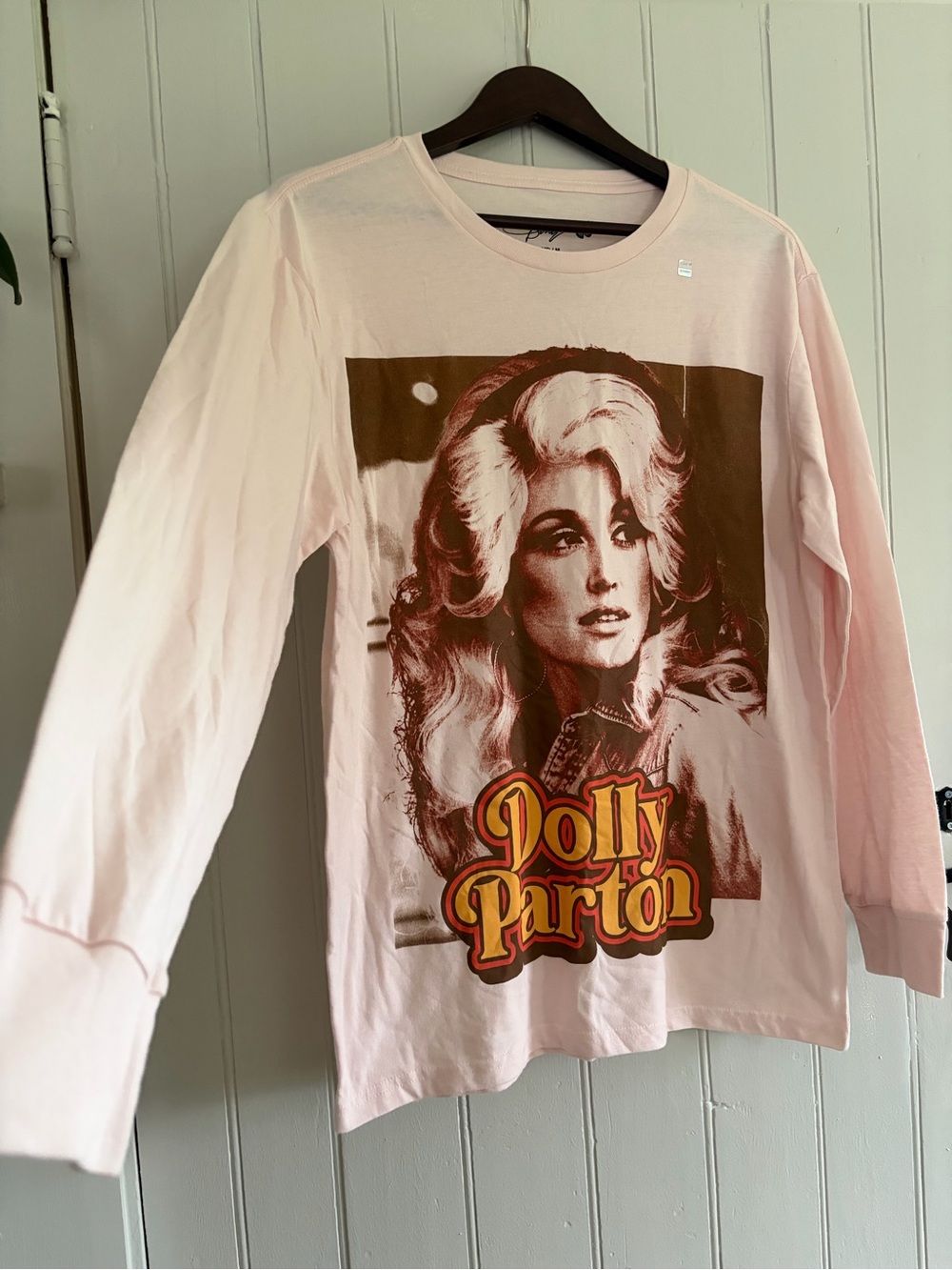 Pink Dolly Parton Graphic Long-Sleeve Tee